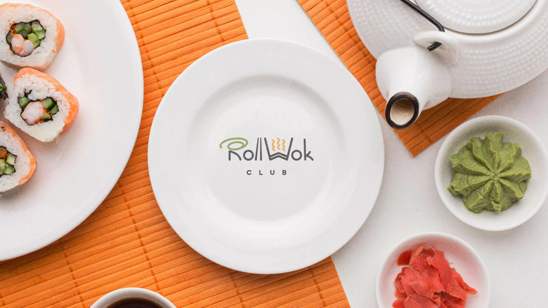 Разработка логотипа и фирменного стиля в Чекалине для суши-бара «Roll Wok Club» Разработка логотипа и фирменного стиля в Чекалине для суши-бара «Roll Wok Club»
